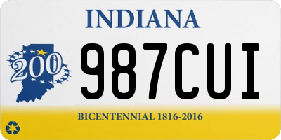 IN license plate 987CUI