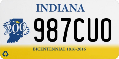 IN license plate 987CUO