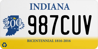 IN license plate 987CUV