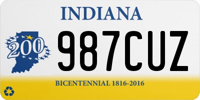 IN license plate 987CUZ