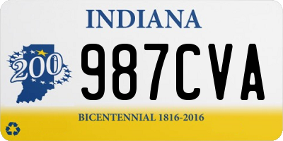 IN license plate 987CVA