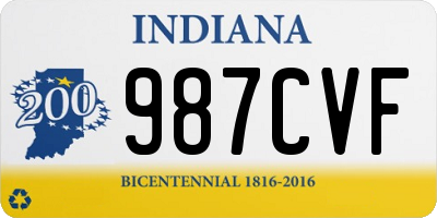 IN license plate 987CVF