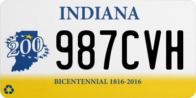 IN license plate 987CVH