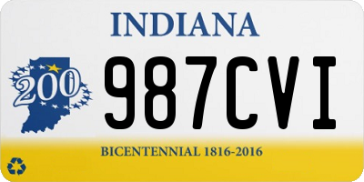 IN license plate 987CVI