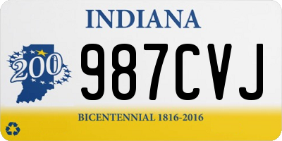 IN license plate 987CVJ
