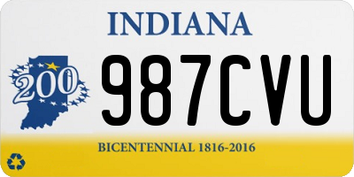 IN license plate 987CVU