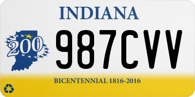 IN license plate 987CVV