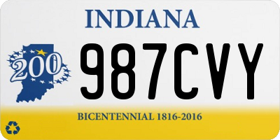 IN license plate 987CVY