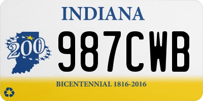 IN license plate 987CWB