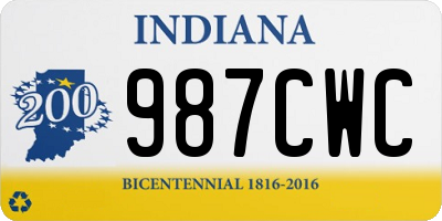 IN license plate 987CWC