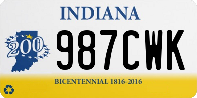 IN license plate 987CWK