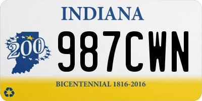 IN license plate 987CWN