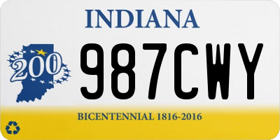 IN license plate 987CWY