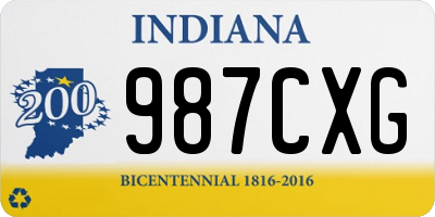 IN license plate 987CXG