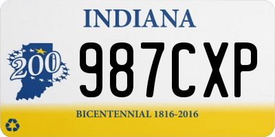 IN license plate 987CXP