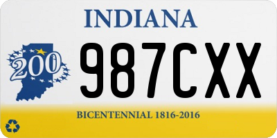 IN license plate 987CXX