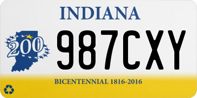 IN license plate 987CXY