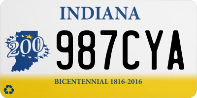 IN license plate 987CYA