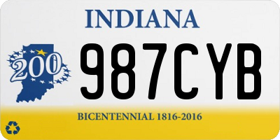 IN license plate 987CYB