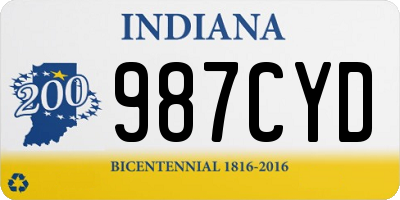 IN license plate 987CYD