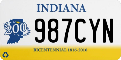 IN license plate 987CYN