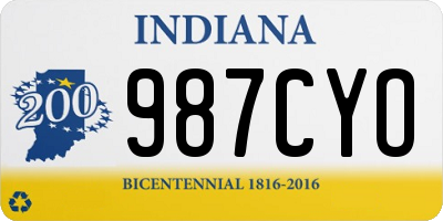 IN license plate 987CYO