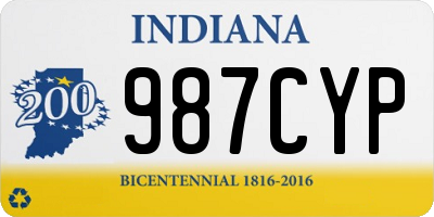 IN license plate 987CYP