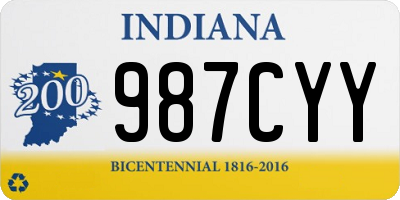 IN license plate 987CYY