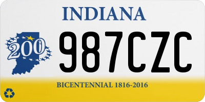 IN license plate 987CZC