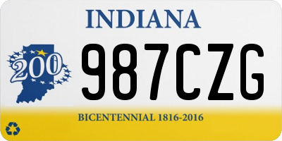 IN license plate 987CZG