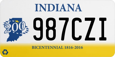 IN license plate 987CZI