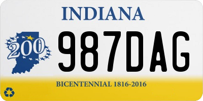 IN license plate 987DAG