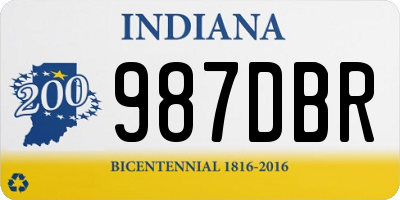 IN license plate 987DBR