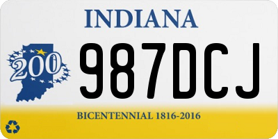 IN license plate 987DCJ