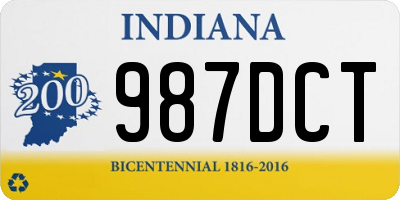 IN license plate 987DCT