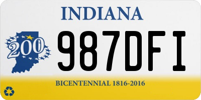 IN license plate 987DFI