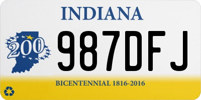 IN license plate 987DFJ