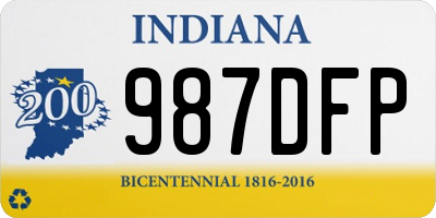 IN license plate 987DFP