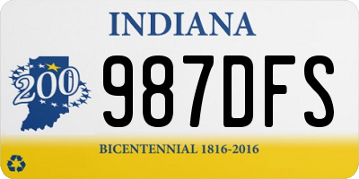 IN license plate 987DFS