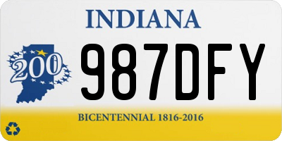 IN license plate 987DFY