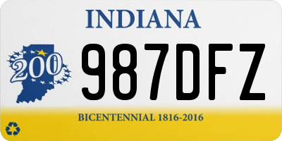 IN license plate 987DFZ