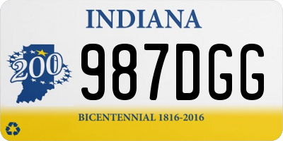 IN license plate 987DGG