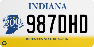 IN license plate 987DHD