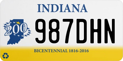 IN license plate 987DHN