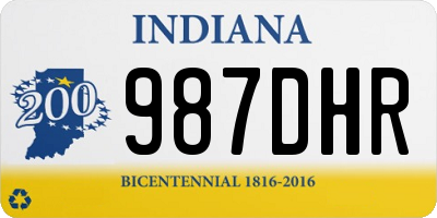 IN license plate 987DHR