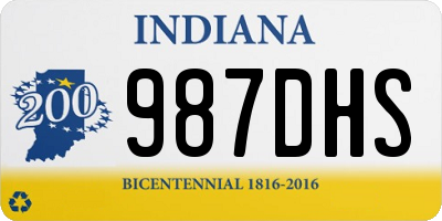 IN license plate 987DHS