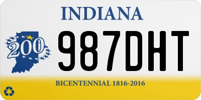 IN license plate 987DHT