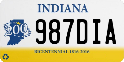 IN license plate 987DIA