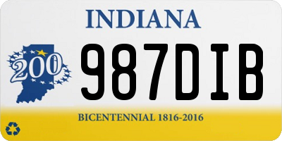 IN license plate 987DIB