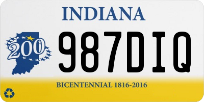 IN license plate 987DIQ